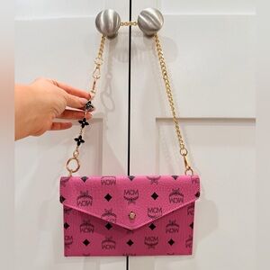 MCM Pink Logo Envelope Clutch or shoulder bag :)  - gift w/ purchase